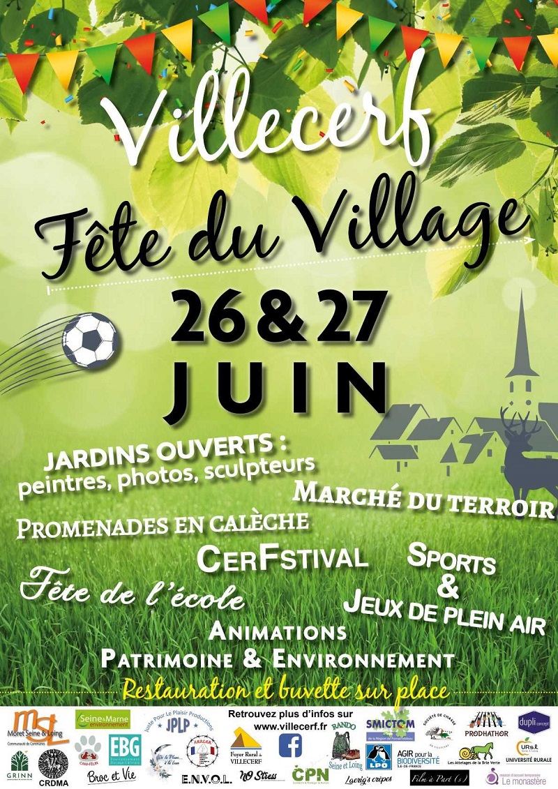 Affiche Villecerf Fête Village